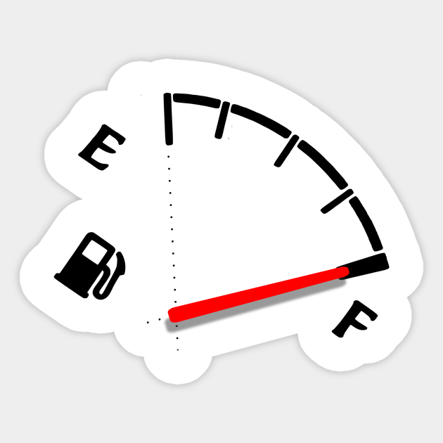 FUEL GAUGE 2 Fuel Gauge Sticker TeePublic